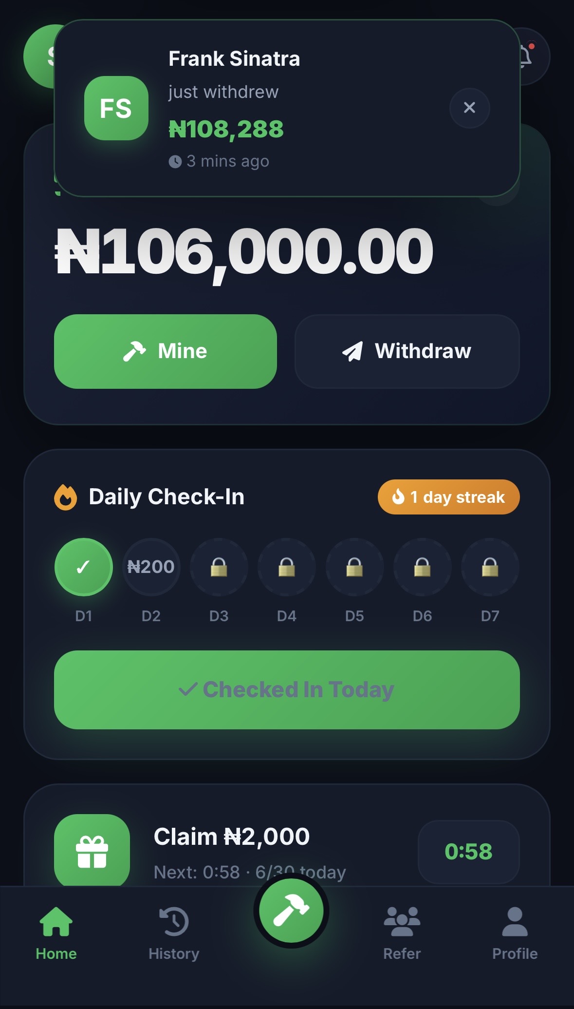 Bank Wallet New UI